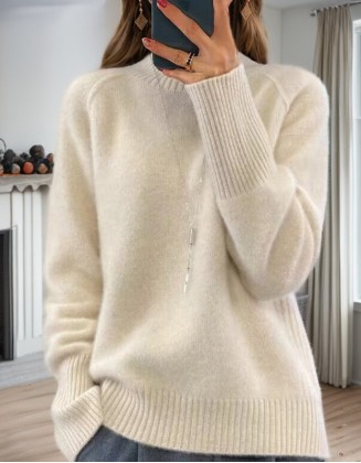 Solid Color Choker Thicken Sweater Pullover Bottoming Tops